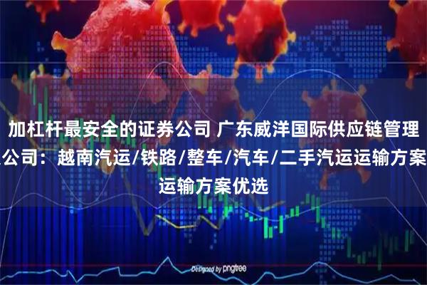 加杠杆最安全的证券公司 广东威洋国际供应链管理有限公司：越南汽运/铁路/整车/汽车/二手汽运运输方案优选